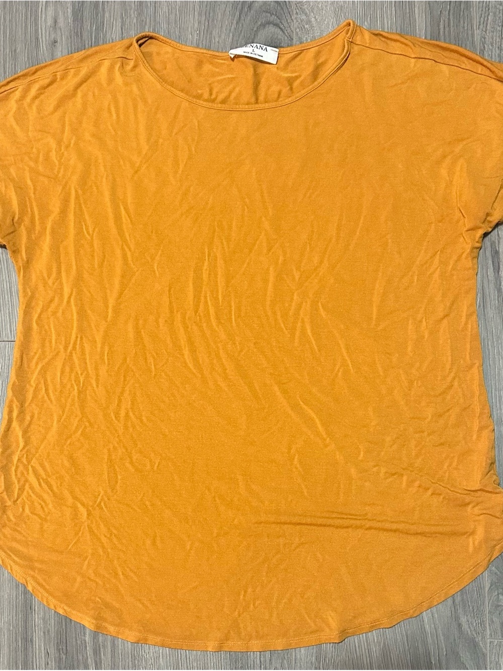 Zenana Outfitters Mustard Short Sleeve Crewneck Tee
